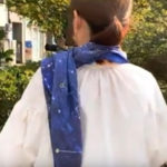 ストール代わりに風呂敷を